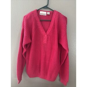 Carolina Colours 80's Vintage Pink Sweater Women's Medium